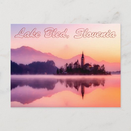 Lake Bled, Slovenië Beauful Sunrise Briefkaart (Voorkant)