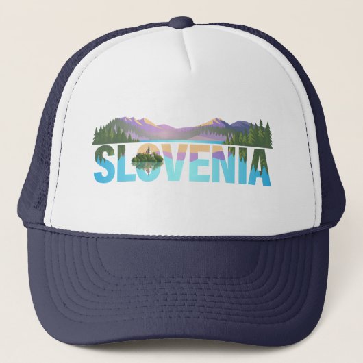 Lake Bled Slovenië Europa Trucker Pet (Voorkant)