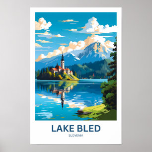 Lake Bled Slovenië Reisprint Poster