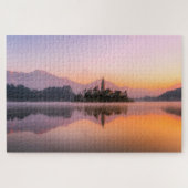 Lake Bled Sunrise Slovenië Legpuzzel (Horizontaal)