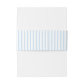 Lake Blue Striped Wedding Belly Band Uitnodigingen Wikkel (Achterkant Voorbeeld)
