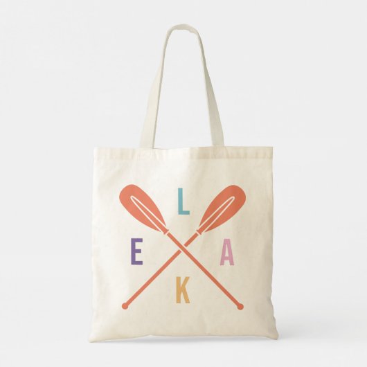 Lake Boat Paddles Tote Bag (Achterkant)