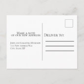 Lake Boats Mountain Sunset Rocks Change of Address Aankondigingskaart (Achterkant)