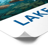 Lake Bohinj Slovenië Reisprint Poster (Hoek)