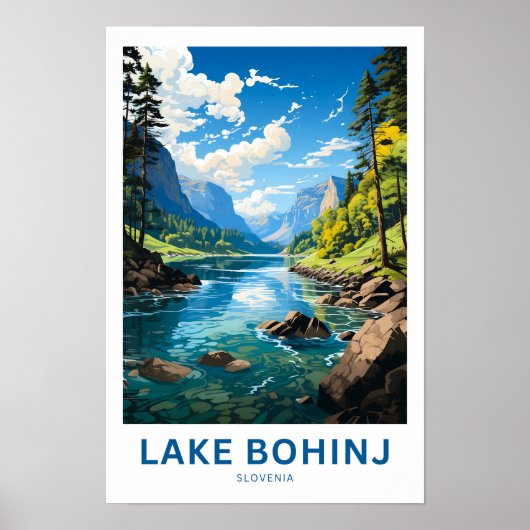 Lake Bohinj Slovenië Reisprint Poster (Voorkant)