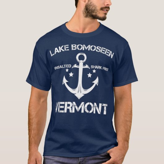 LAKE BOMOSEEN VERMONT Funny Fishing Camping Gift T-shirt (Voorkant)