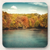 Lake Bos Bomen Water Monogram Drink Onderzetter (Voorkant)