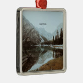 Lake Braies, South Tyrol, Italië Metalen Ornament (Rechts)