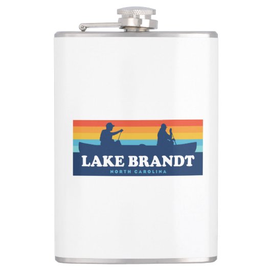 Lake Brandt North Carolina Canoe Heupfles (Voorkant)