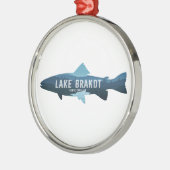 Lake Brandt North Carolina Fish Metalen Ornament (Links)