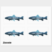 Lake Brandt North Carolina Fish Rechthoekige Sticker (Vel)