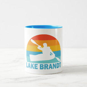 Lake Brandt North Carolina Kajak Tweekleurige Koffiemok