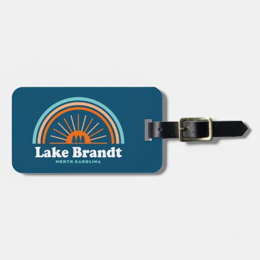 Lake Brandt North Carolina Rainbow Bagagelabel (Voorkant horizontaal)
