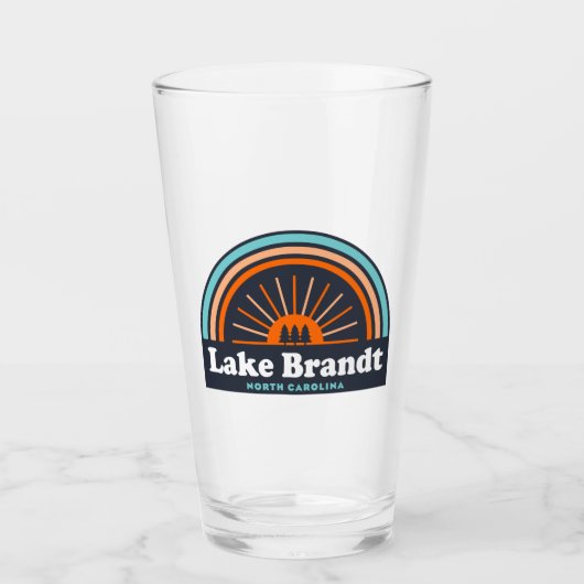 Lake Brandt North Carolina Rainbow Glas (Voorkant)