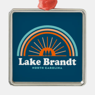Lake Brandt North Carolina Rainbow Metalen Ornament