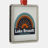 Lake Brandt North Carolina Rainbow Metalen Ornament (Rechts)