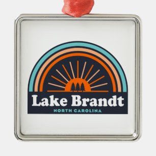 Lake Brandt North Carolina Rainbow Metalen Ornament