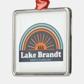 Lake Brandt North Carolina Rainbow Metalen Ornament (Links)