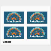 Lake Brandt North Carolina Rainbow Rechthoekige Sticker (Vel)
