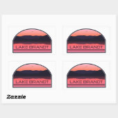 Lake Brandt North Carolina Red Sunrise Rechthoekige Sticker (Vel)