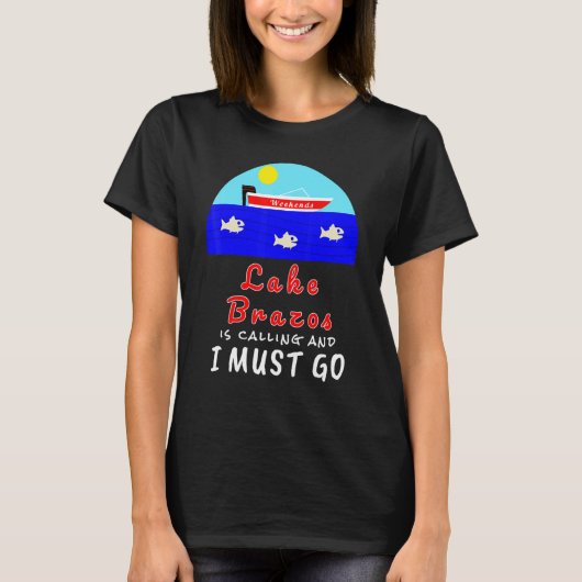Lake Brazos Texas Souvenir T-shirt (Voorkant)