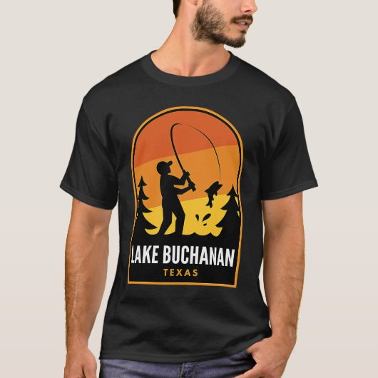 Lake Buchanan Texas Fishing T-shirt (Voorkant)