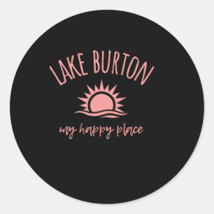 Lake Burton Ga M'n Gelukkige Plek Bootvaren Vissen Ronde Sticker