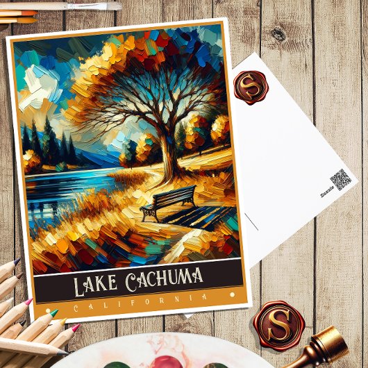 Lake Cachuma, Californië | schilderij Briefkaart
