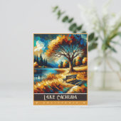 Lake Cachuma, Californië | schilderij Briefkaart (Staand voorkant)