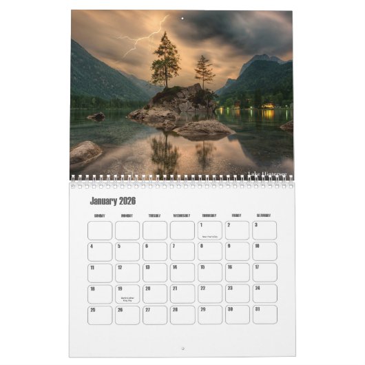 Lake Calendar Kalender (Jan 2026)