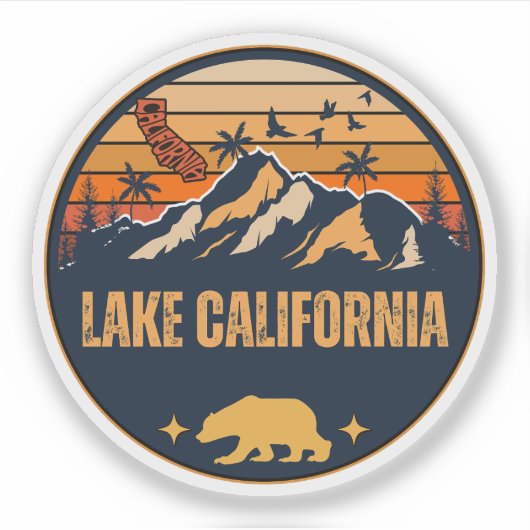 Lake California, Californië Sticker (Voorkant)