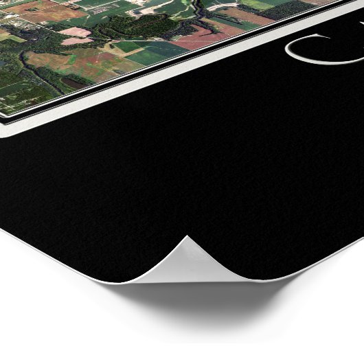 Lake Carlyle Illinois Satellite Poster Map (Hoek)