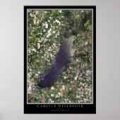 Lake Carlyle Illinois Satellite Poster Map (Voorkant)