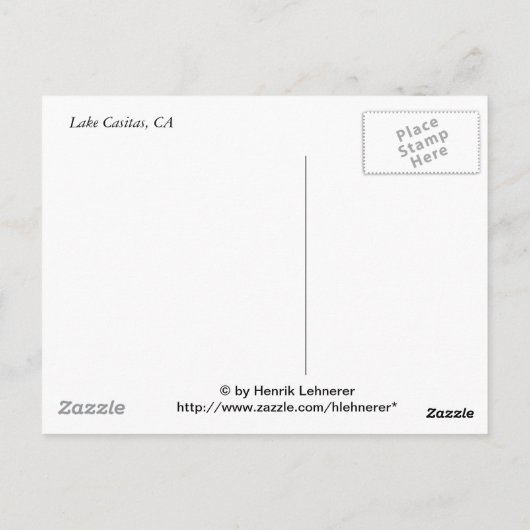 Lake Casitas Sunrise Briefkaart (Achterkant)