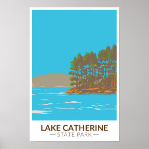 Lake Catherine State Park Arkansas Antiek Poster