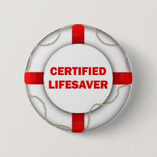 Lake Certified Lifesaver Ronde Button 5,7 Cm (Voorkant)