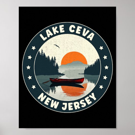 Lake Ceva New Jersey Sunset T Shirt  Poster (Voorkant)