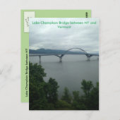 Lake Champlain Bridge tussen NY en VT Briefkaart (Voorkant / Achterkant)