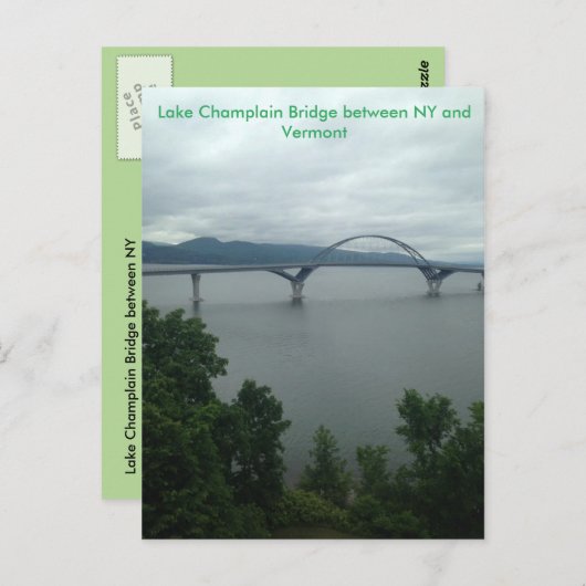 Lake Champlain Bridge tussen NY en VT Briefkaart (Voorkant / Achterkant)