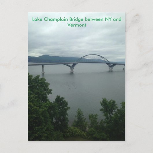 Lake Champlain Bridge tussen NY en VT Briefkaart (Voorkant)