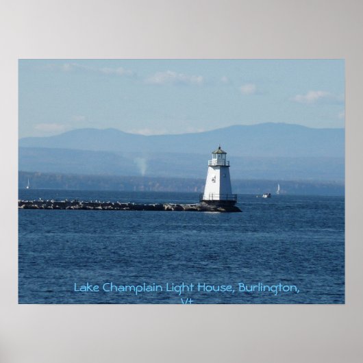 Lake ChamPlain Light House, Burlington, Vt Poster (Voorkant)