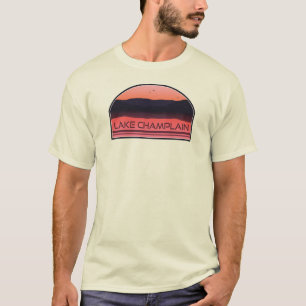 Lake Champlain New York Vermont Rode Zonsopgang T-shirt