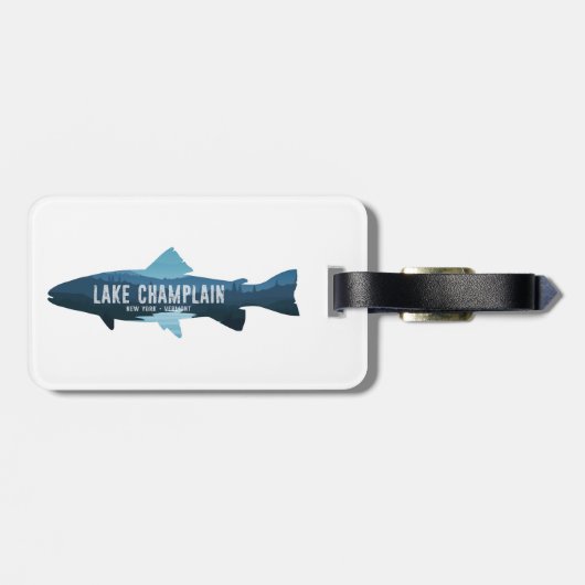 Lake Champlain New York Vermont Vis Bagagelabel (Achterkant horizontaal)
