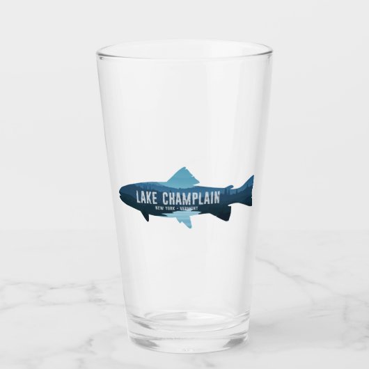 Lake Champlain New York Vermont Visvangst Glas (Voorkant)