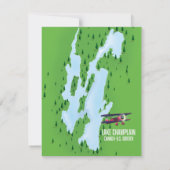 Lake Champlain USA Canada kaart poster (Achterkant)