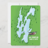 Lake Champlain USA Canada kaart poster (Achterkant)