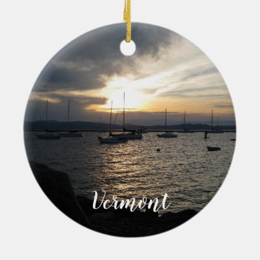 Lake ChamPlain, Vermont bij Sunset Ornament (Achterkant)