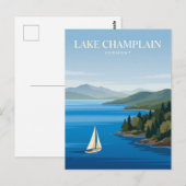 Lake Champlain Vermont Briefkaart (Voorkant / Achterkant)