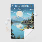 Lake Champlain, Vermont illustratie, Golfhanddoek (Insitu)