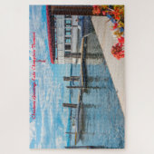 Lake Champlain  Vermont. Kerstgroeten Legpuzzel (Verticaal)